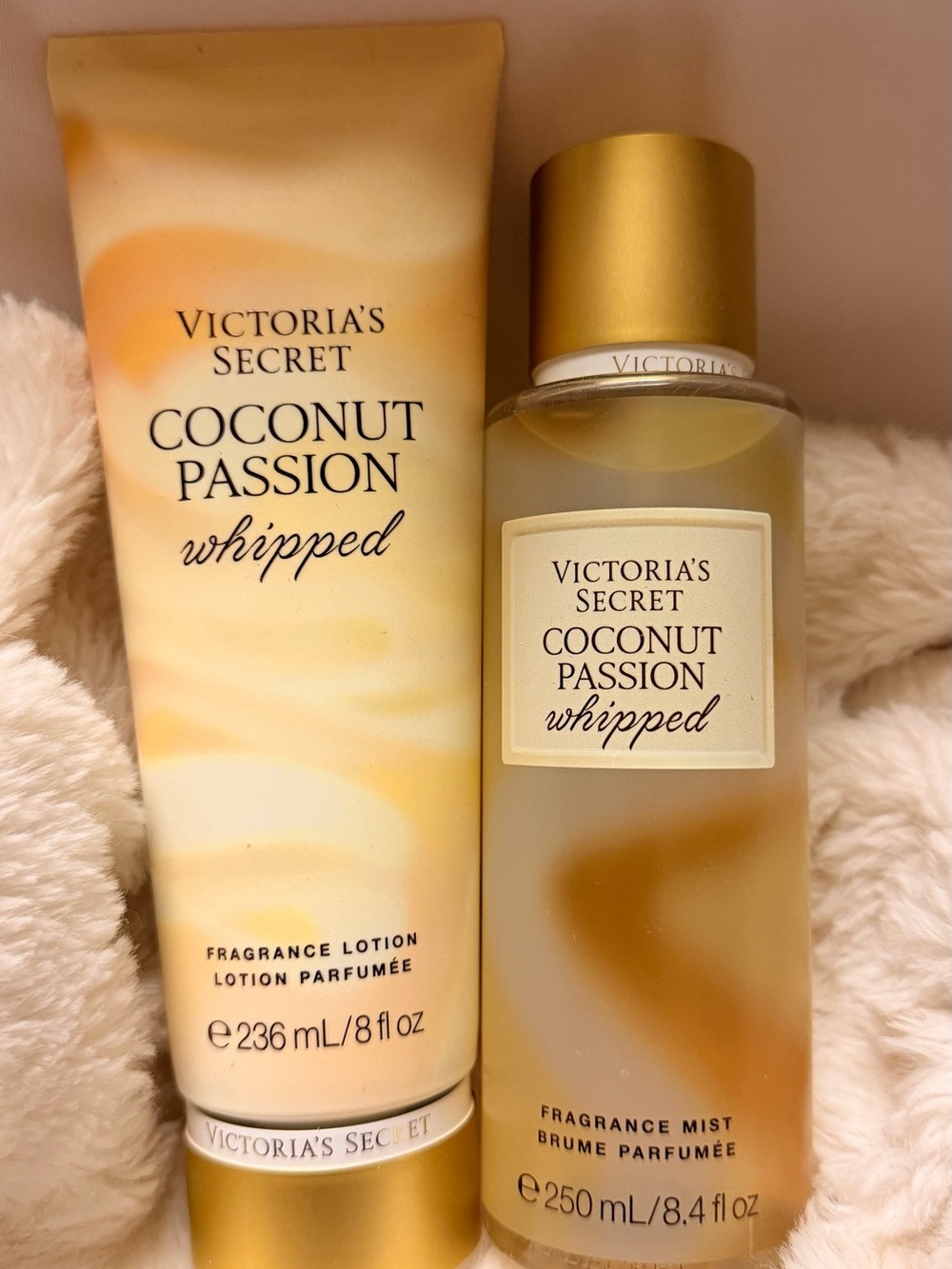 Victoria's Secret Coconut Passion Whipped Lotion & Mist - Cream, Gold